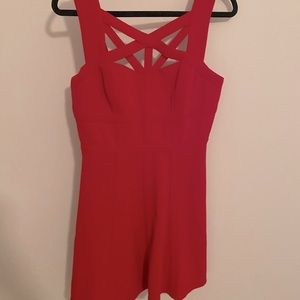 BCBGmaxazria Red Cutout Cocktail mini dress